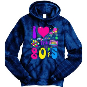 I Love The 80S Party 1980s Themed Costume 80s Theme Outfit Tie Dye Hoodie