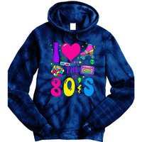 I Love The 80S Party 1980s Themed Costume 80s Theme Outfit Tie Dye Hoodie