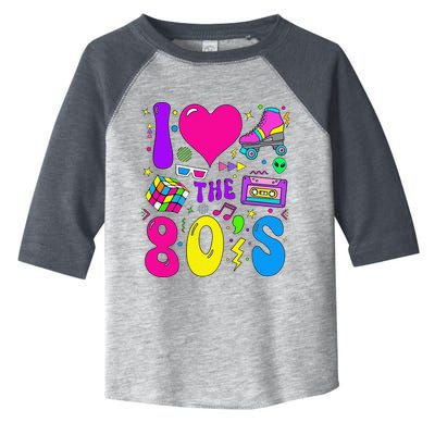 I Love The 80S Party 1980s Themed Costume 80s Theme Outfit Toddler Fine Jersey T-Shirt