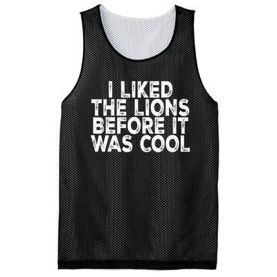 I Liked The Lions Before It Was Cool Funny Saying Mesh Reversible Basketball Jersey Tank