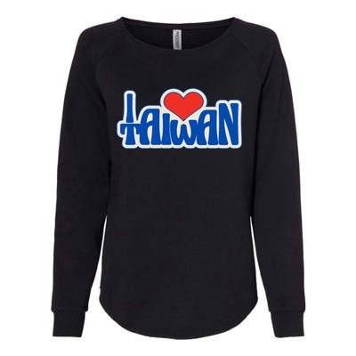 I Love Taiwan Country Taiwanese People Red Heart Gift Womens California Wash Sweatshirt