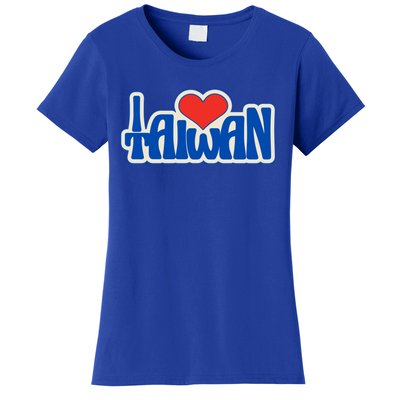 I Love Taiwan Country Taiwanese People Red Heart Gift Women's T-Shirt