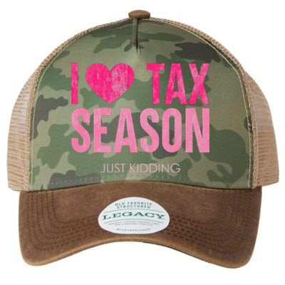 I Love Tax Season Just Kidding Survivor Accountant Legacy Tie Dye Trucker Hat