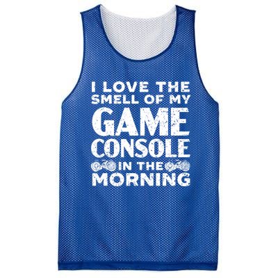 I Love The Smell Of My Game Console In The Morning Funny Gift Mesh Reversible Basketball Jersey Tank