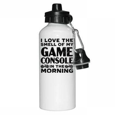 I Love The Smell Of My Game Console In The Morning Funny Gift Aluminum Water Bottle 