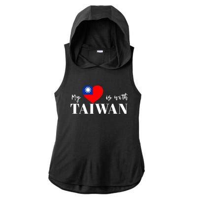 I Love Taiwan Flag Taiwanese Pride I Stand With Taiwan Heart Cute Gift Ladies PosiCharge Tri-Blend Wicking Draft Hoodie Tank