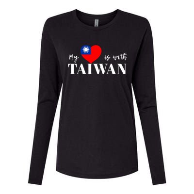 I Love Taiwan Flag Taiwanese Pride I Stand With Taiwan Heart Cute Gift Womens Cotton Relaxed Long Sleeve T-Shirt