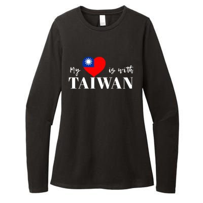 I Love Taiwan Flag Taiwanese Pride I Stand With Taiwan Heart Cute Gift Womens CVC Long Sleeve Shirt