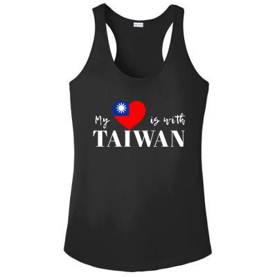 I Love Taiwan Flag Taiwanese Pride I Stand With Taiwan Heart Cute Gift Ladies PosiCharge Competitor Racerback Tank