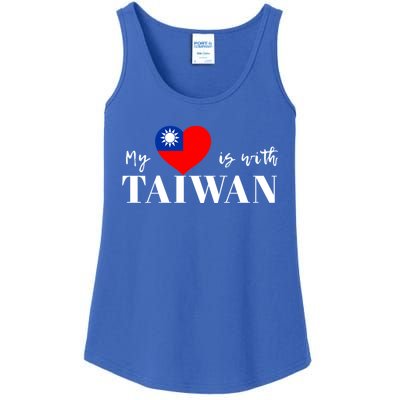 I Love Taiwan Flag Taiwanese Pride I Stand With Taiwan Heart Cute Gift Ladies Essential Tank