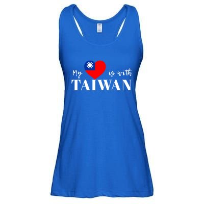 I Love Taiwan Flag Taiwanese Pride I Stand With Taiwan Heart Cute Gift Ladies Essential Flowy Tank