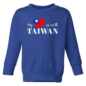 I Love Taiwan Flag Taiwanese Pride I Stand With Taiwan Heart Cute Gift Toddler Sweatshirt