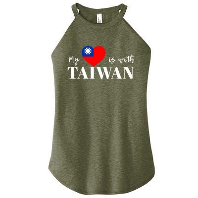 I Love Taiwan Flag Taiwanese Pride I Stand With Taiwan Heart Cute Gift Women's Perfect Tri Rocker Tank