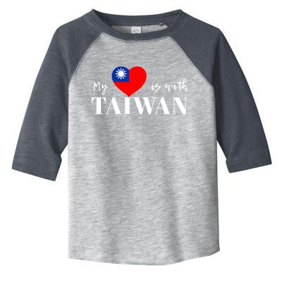 I Love Taiwan Flag Taiwanese Pride I Stand With Taiwan Heart Cute Gift Toddler Fine Jersey T-Shirt