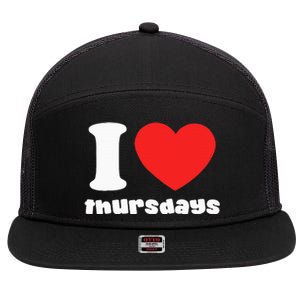 I Love Thursdays 7 Panel Mesh Trucker Snapback Hat