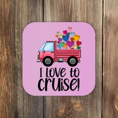 I Love To Cruise Valentines Day Honeymoon Couples Matching Great Gift Coaster