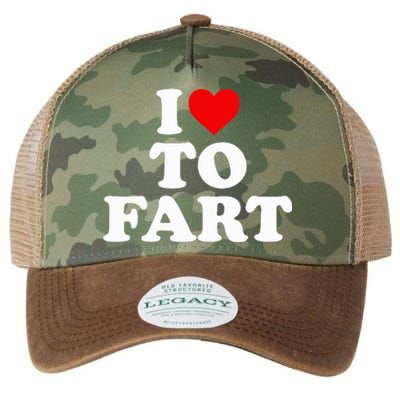 I Love To Fart  Heart Farting  Legacy Tie Dye Trucker Hat