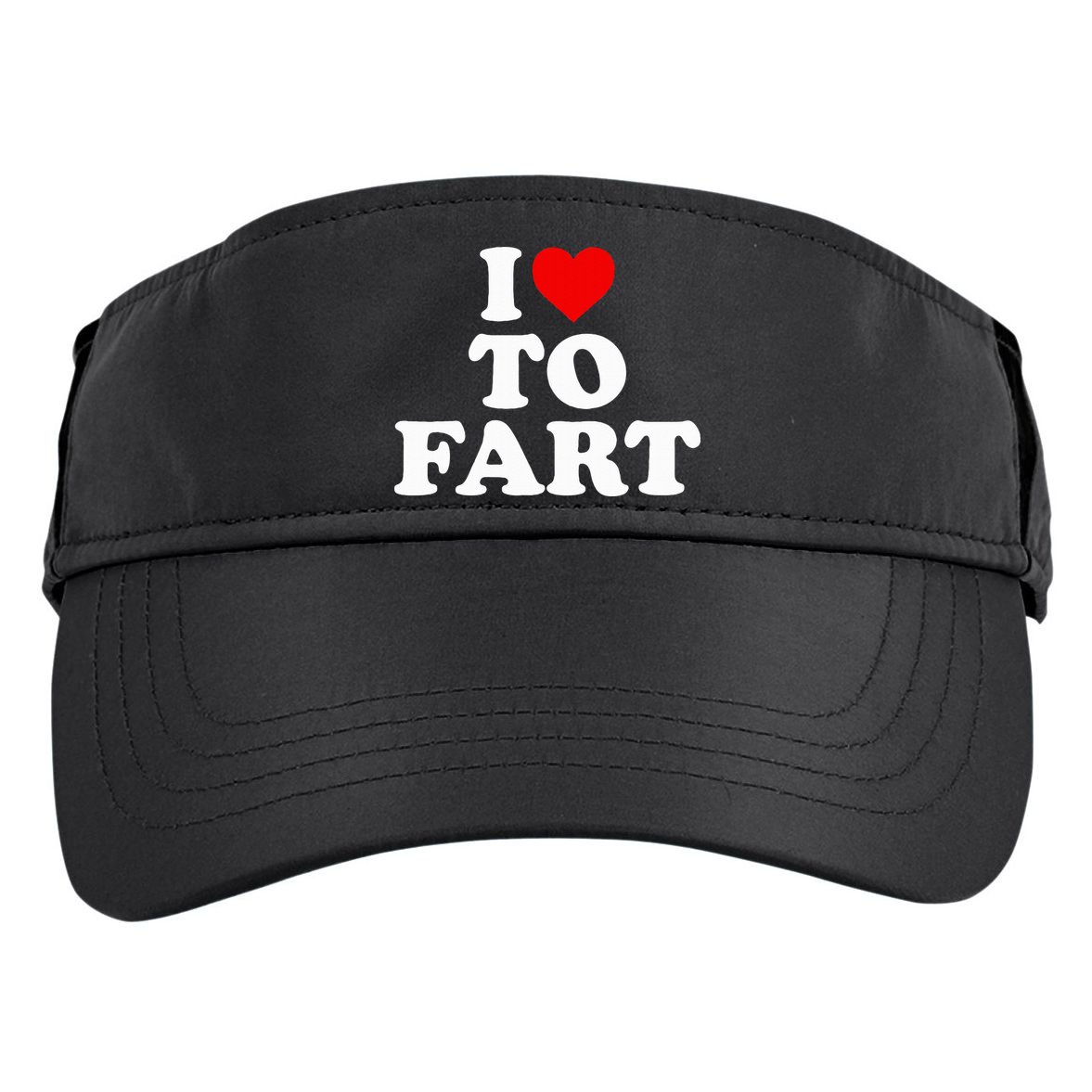 I Love To Fart  Heart Farting  Adult Drive Performance Visor