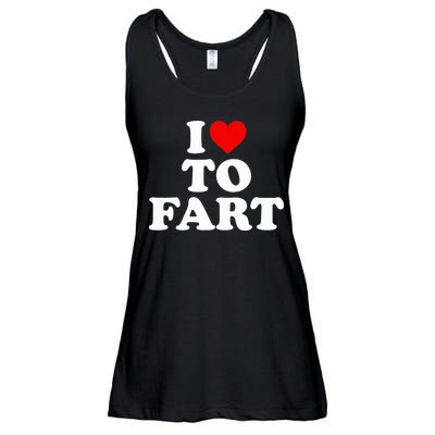 I Love To Fart  Heart Farting  Ladies Essential Flowy Tank