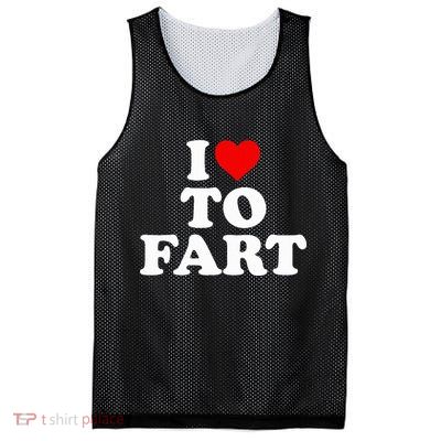 I Love To Fart  Heart Farting  Mesh Reversible Basketball Jersey Tank