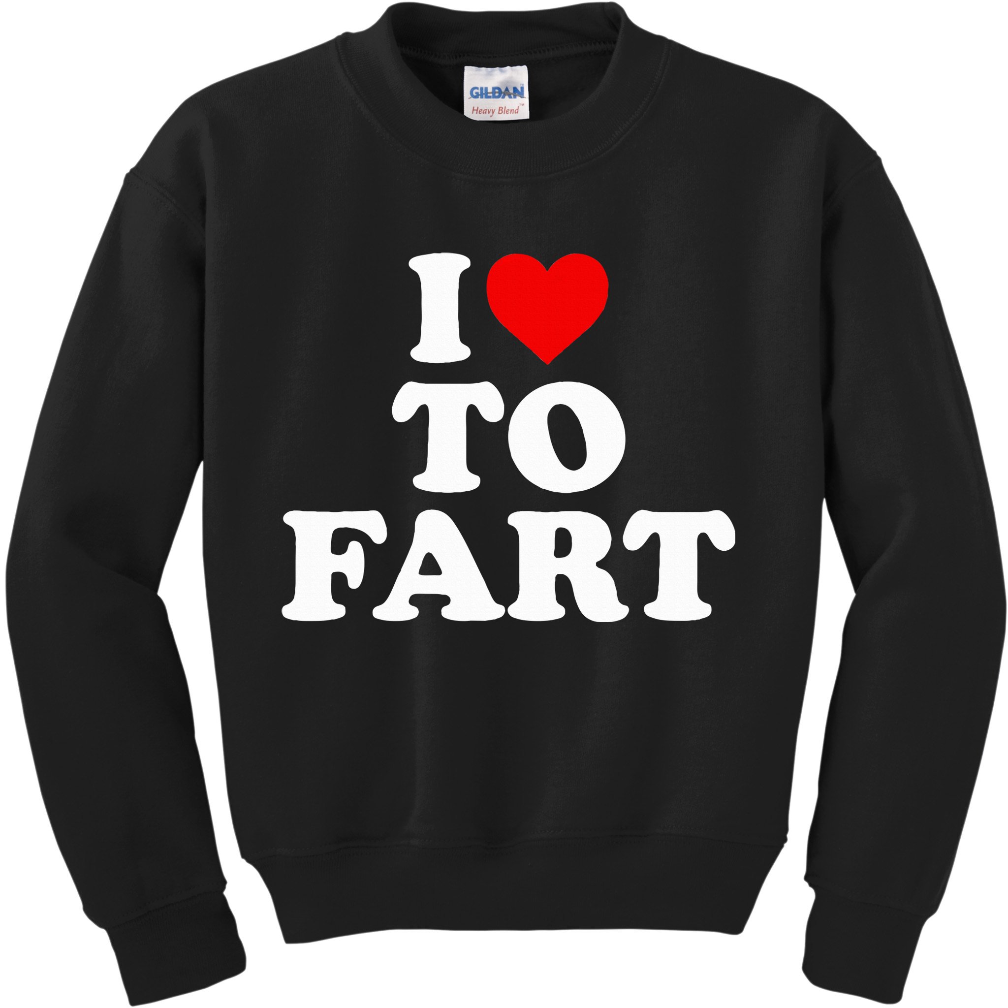 I Love To Fart  Heart Farting  Kids Sweatshirt