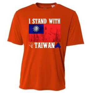 I Love Taiwan Flag Taiwanese Pride I Stand With Taiwan Quote Gift Cooling Performance Crew T-Shirt