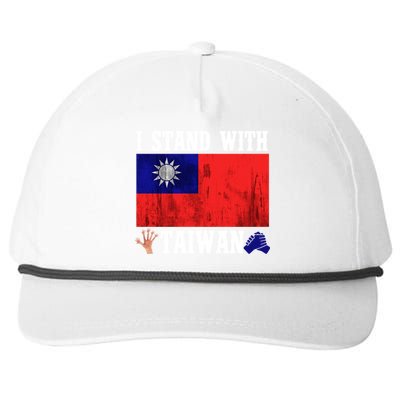 I Love Taiwan Flag Taiwanese Pride I Stand With Taiwan Quote Gift Snapback Five-Panel Rope Hat