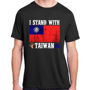 I Love Taiwan Flag Taiwanese Pride I Stand With Taiwan Quote Gift Adult ChromaSoft Performance T-Shirt