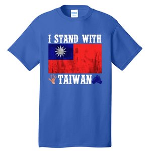 I Love Taiwan Flag Taiwanese Pride I Stand With Taiwan Quote Gift Tall T-Shirt