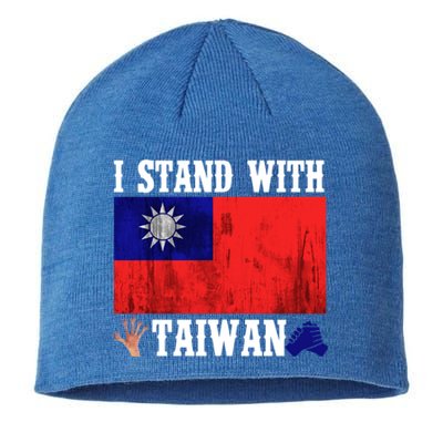 I Love Taiwan Flag Taiwanese Pride I Stand With Taiwan Quote Gift Sustainable Beanie