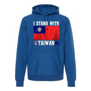 I Love Taiwan Flag Taiwanese Pride I Stand With Taiwan Quote Gift Premium Hoodie