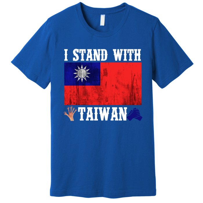 I Love Taiwan Flag Taiwanese Pride I Stand With Taiwan Quote Gift Premium T-Shirt