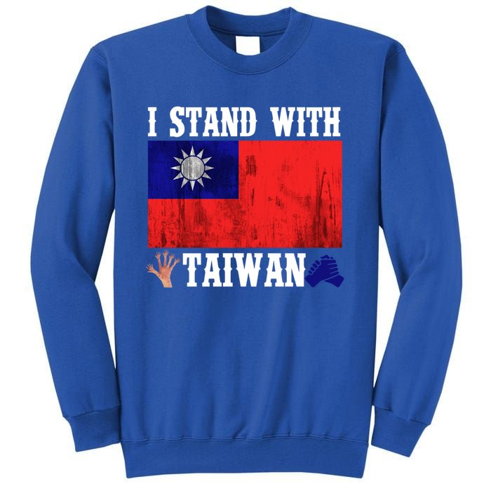 I Love Taiwan Flag Taiwanese Pride I Stand With Taiwan Quote Gift Tall Sweatshirt