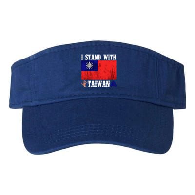 I Love Taiwan Flag Taiwanese Pride I Stand With Taiwan Quote Gift Valucap Bio-Washed Visor