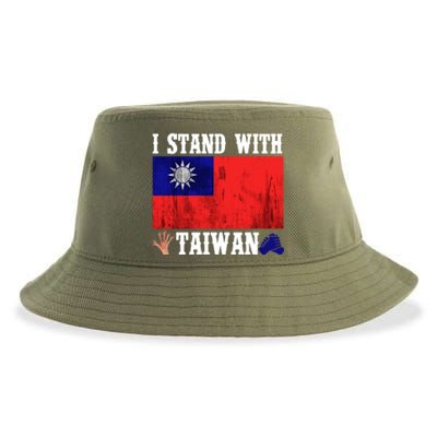 I Love Taiwan Flag Taiwanese Pride I Stand With Taiwan Quote Gift Sustainable Bucket Hat