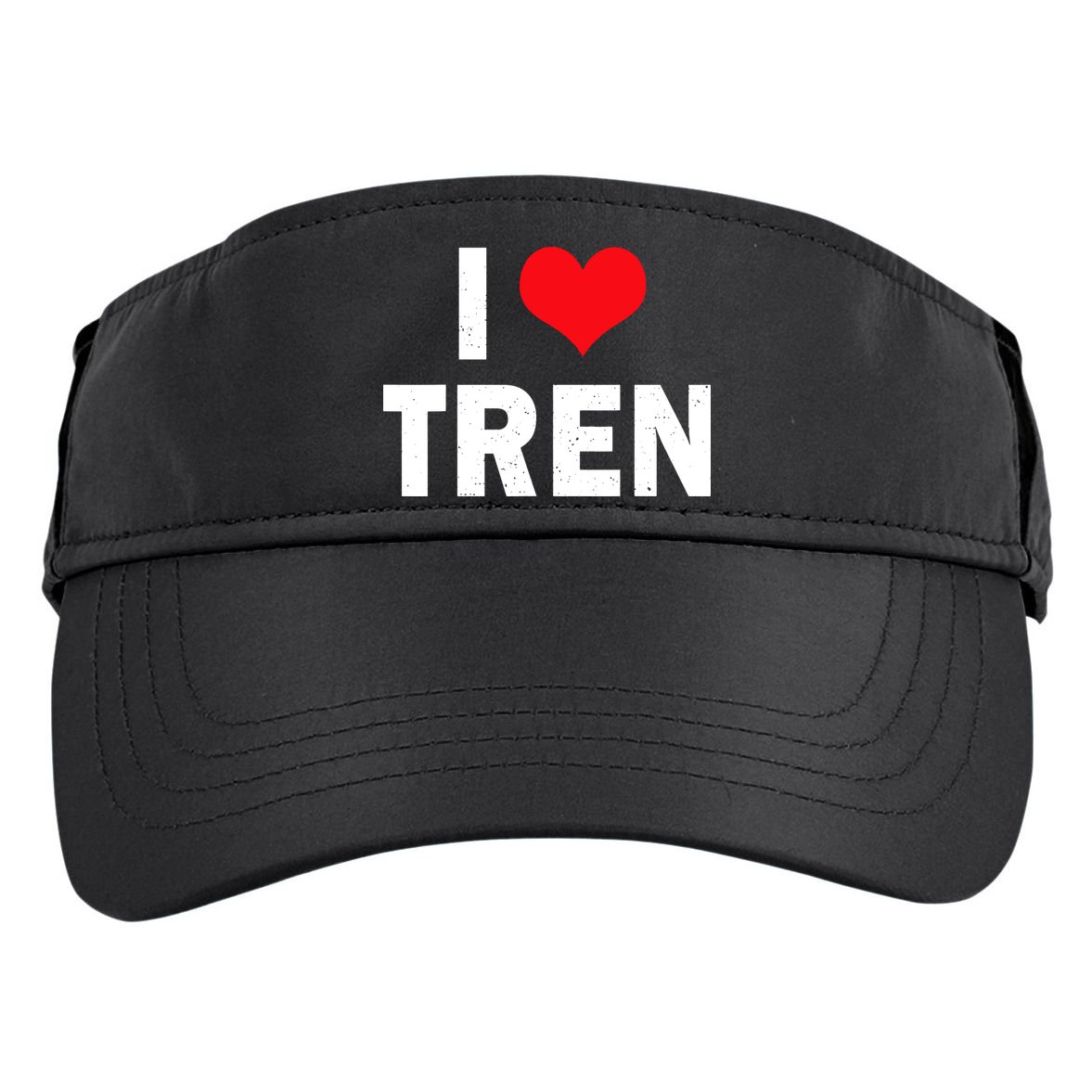 I Love Tren Bodybuilder I Heart Tren Funny Adult Drive Performance Visor