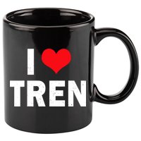 I Love Tren Bodybuilder I Heart Tren Funny 11oz C Handle Ceramic Mug