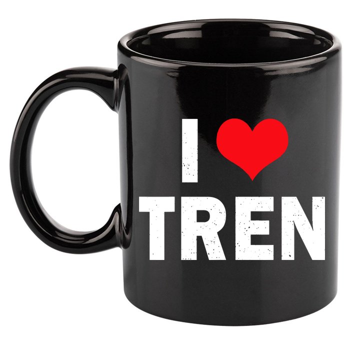 I Love Tren Bodybuilder I Heart Tren Funny 11oz C Handle Ceramic Mug