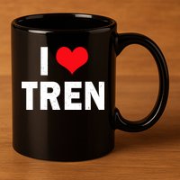 I Love Tren Bodybuilder I Heart Tren Funny 11oz C Handle Ceramic Mug