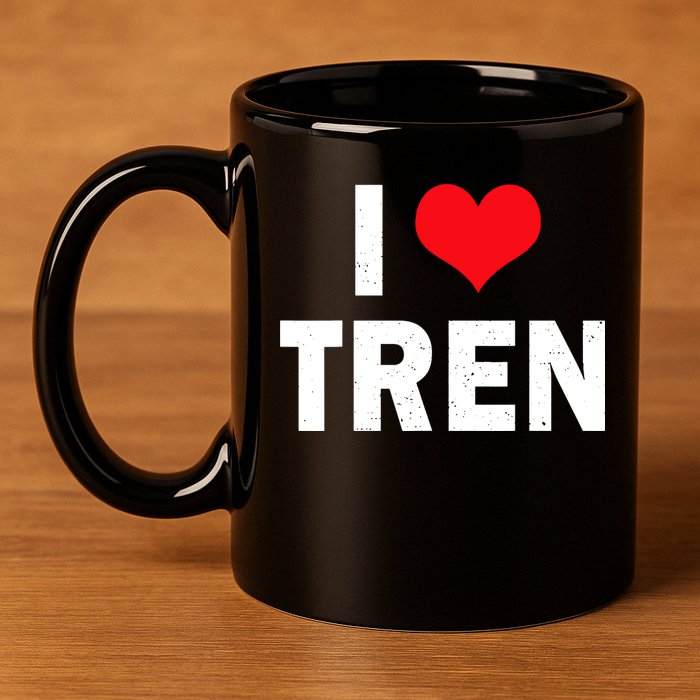 I Love Tren Bodybuilder I Heart Tren Funny 11oz C Handle Ceramic Mug