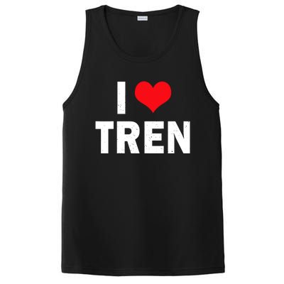 I Love Tren Bodybuilder I Heart Tren Funny PosiCharge Competitor Tank