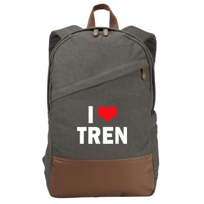 I Love Tren Bodybuilder I Heart Tren Funny Cotton Canvas Backpack