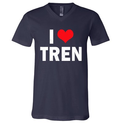 I Love Tren Bodybuilder I Heart Tren Funny V-Neck T-Shirt