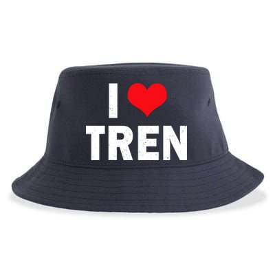 I Love Tren Bodybuilder I Heart Tren Funny Sustainable Bucket Hat