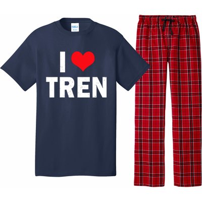 I Love Tren Bodybuilder I Heart Tren Funny Pajama Set