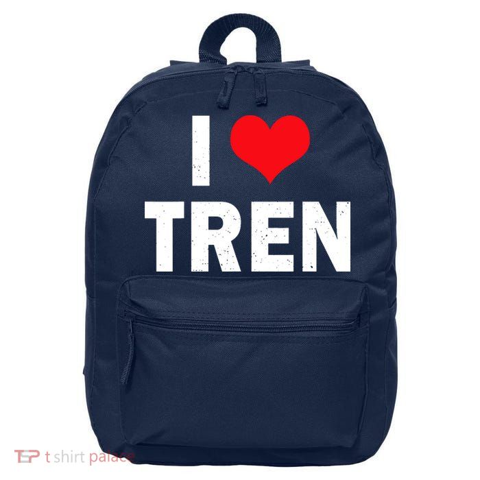 I Love Tren Bodybuilder I Heart Tren Funny 16 in Basic Backpack