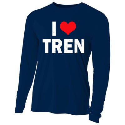 I Love Tren Bodybuilder I Heart Tren Funny Cooling Performance Long Sleeve Crew