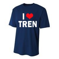 I Love Tren Bodybuilder I Heart Tren Funny Performance Sprint T-Shirt