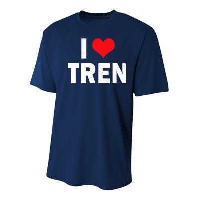 I Love Tren Bodybuilder I Heart Tren Funny Youth Performance Sprint T-Shirt