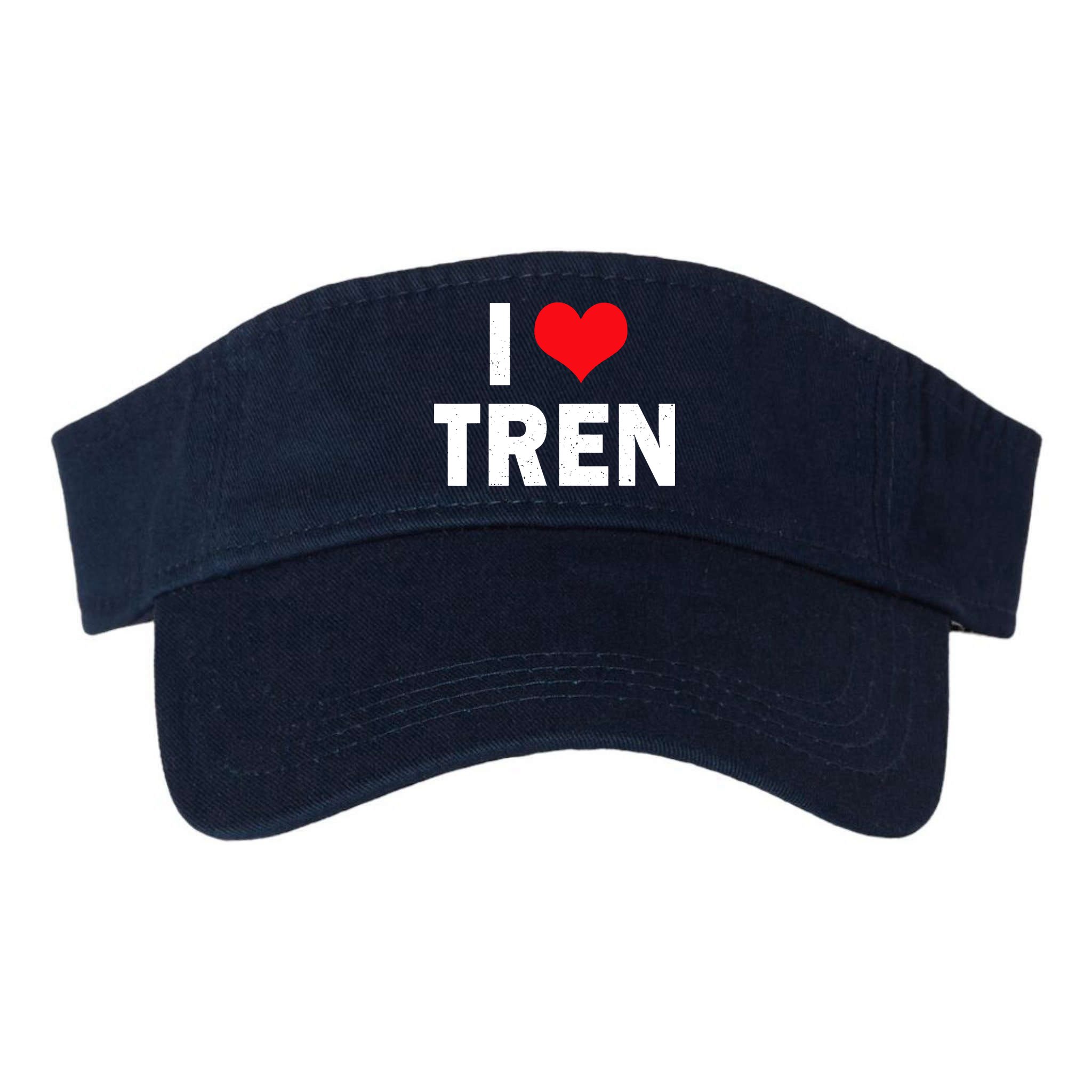 I Love Tren Bodybuilder I Heart Tren Funny Visor